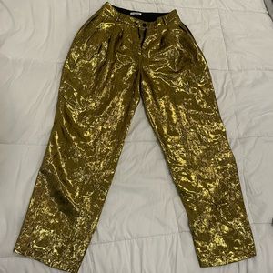 Vintage 1980s - 1990s metallic gold pants